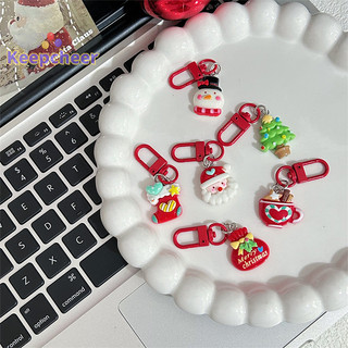 [Keepcheer] Móc khóa Giáng sinh dễ thương Phim hoạt hình Ông già Noel Người tuyết Mặt dây chuyền Vòng chìa khóa Ba lô Phụ kiện trang trí Quà tặng năm mới Giáng sinh [Mới]