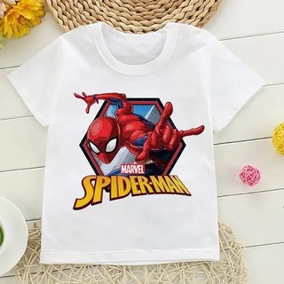 Dễ Thương Ngộ nghĩnh Hoạt Hình Siêu Anh Hùng Người Nhện Áo Thun Cho Trẻ Em Bé Trai Bé Gái Đồ Họa Áo Tay Ngắn