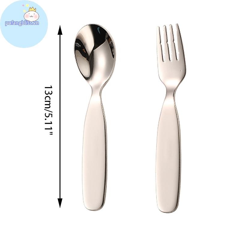 Pufangbliss Trẻ Em Bộ Đồ Ăn Sâu Dày Thép Không Gỉ Trẻ Em Thìa Eag Thìa Nĩa Inox 304 Nĩa Trẻ Em VN