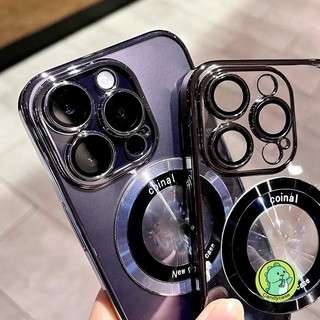 Ốp điện thoại từ tính phong cách CD sang trọng cho Redmi Note 13 12 11 Pro Plus Pro + Note 11s Note 10 Pro Max 5G 4G Vỏ mạ sạc không dây rỗng Vỏ mềm trong suốt mát mẻ