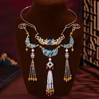 Hanfu Phụ Kiện Cổ Vòng Cổ Ming Made Tua Rua Phong Cách Trung Hoa Yingluo Dân Tộc Phù Hợp Với Các Yếu Tố Cổ Điển Cung Điện 10.6