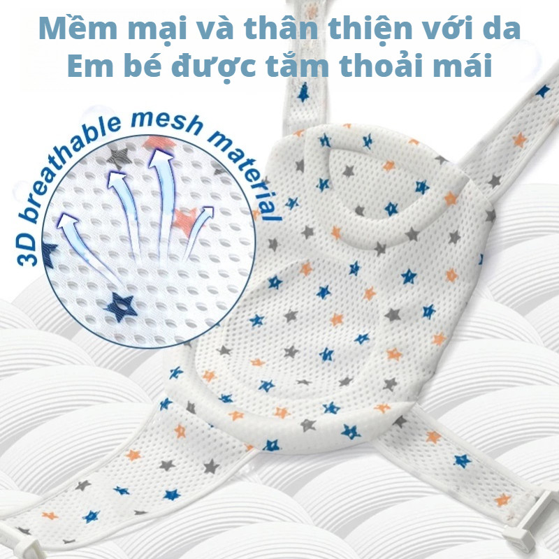 Lưới Tắm Cho Bé Sơ Sinh Chống Trượt 5 Móc Bảo Đảm An Toàn Cho Bé