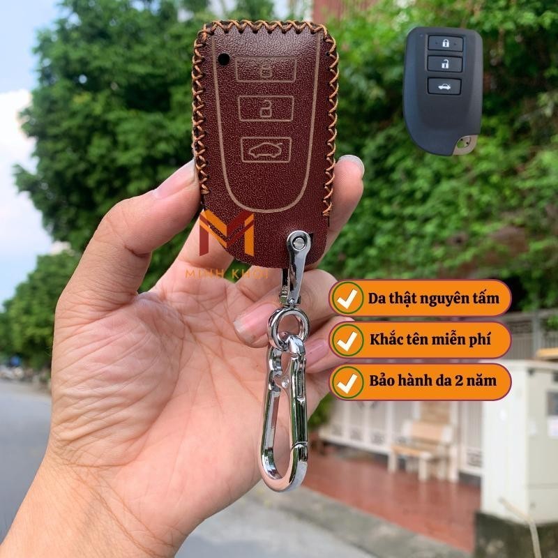 Bao da chìa khóa ô tô TOYOTA VIOS bản G 2019 - 2024 kèm móc khoá.