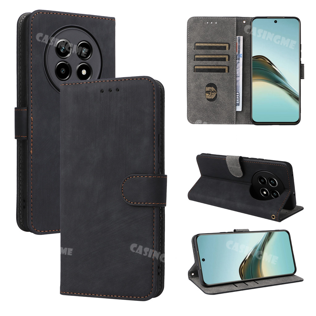 Vỏ da mờ lật Realme 13 + 15 5G 2024 cho Realme 13 5G Realme13 + Realmi 13 + Pro Plus 13Plus 5G 4G Vỏ điện thoại Khe cắm thẻ ví Vỏ PU Vỏ bảo vệ chống sốc