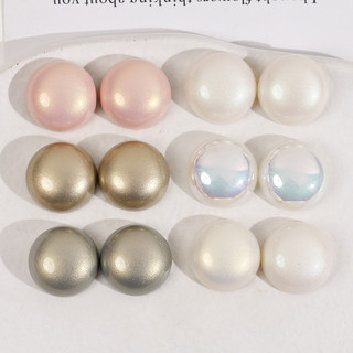18mm ngọc trai mờ Acrylic Nửa Viên vá Bông tai kẹp tóc điện thoại di động DIY phụ kiện vật liệu bán buôn