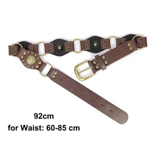 Thắt lưng Purecotton0 - Da PU phong cách Gothic Steampunk, Chi Tiết Grommet và Đinh Tán
