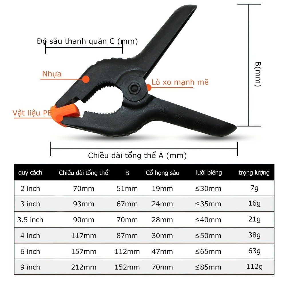 Kẹp Cố Định Chữ A Bằng Nhựa Chuyên Dụng Cho Chế Biến Gỗ