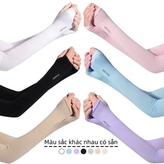 Tay áo nhiều màu sắc, chống nắng, găng tay chống lạnh và gió, tay áo lụa đàn hồi chống tia cực tím