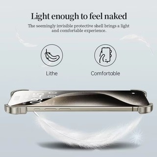 [Jlk] Dành Cho iPhone 16 15 14 Plus 13 12 Pro Max Nhôm Không Đều Kim Loại Góc Miếng Dán Điện Thoại Không Vành Vỏ Chống Sốc Bảo Vệ Ống Kính