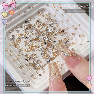 [beautifulhome] 1440 Chiếc Kim Cương Giả Nhựa Hỗn Hợp Nhiều Hình Dạng Quyến Rũ Móng Tay Sáng Bóng Mặt Sau Đá Quý DIY Trang Trí Móng Tay Nghệ Thuật [Làm Đẹp]