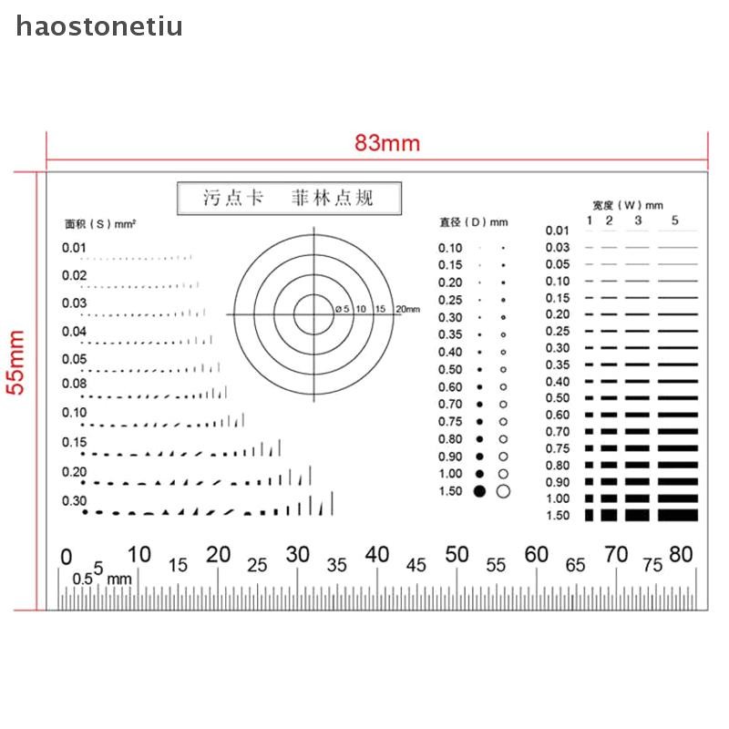 NS Gauge Point Gauge Phim Trong Suốt Thẻ Stain Card So sánh Vết Bẩn Crack Tương Phản PET Dot Line Kiểm tra chất lượng bề mặt NS