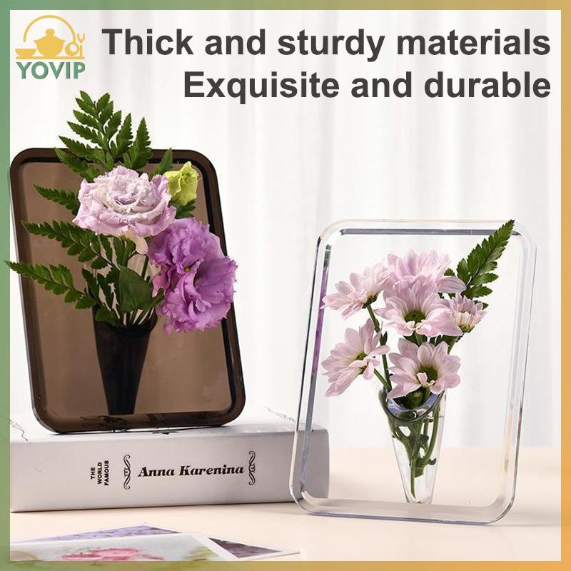 YOVIP Acrylic Khung Ảnh Bình Hoa Nghệ Thuật Hiện Đại Bình Hoa Để Bàn Giá Đỡ Cây Cho Văn Phòng Nhà Quà Tặng Bàn Cưới Centerp Trang Trí VN