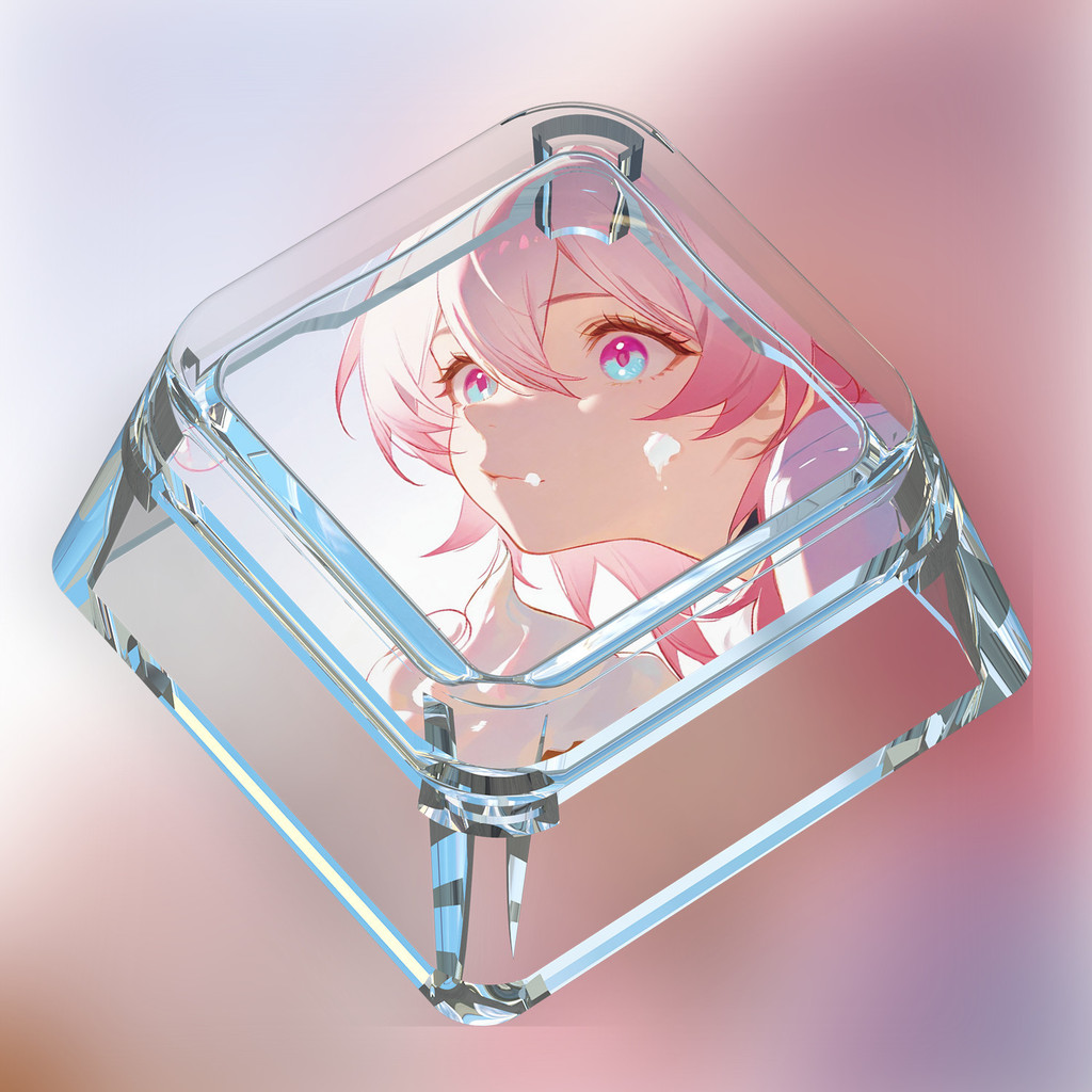 Honkai: Star Rail / Collapse Keycap Hoạt Hình Đơn Dễ Thương Anime Ngôi Sao Đường Sắt Tháng Ba Bảy Bàn Phím Cơ Chữ Thập Trục Trong Suốt Keycap / cdd