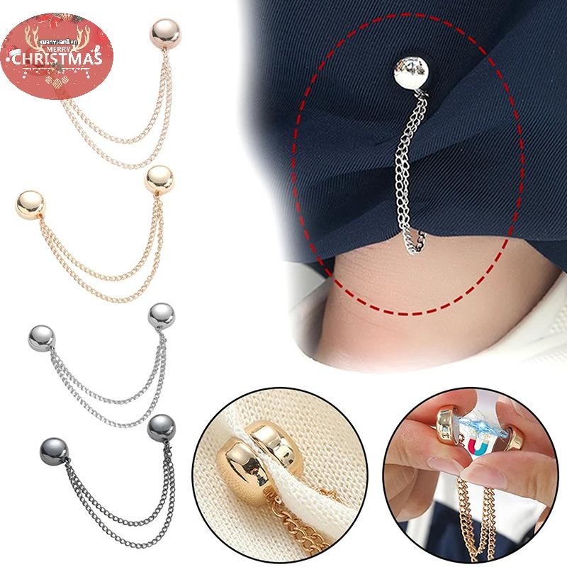 XUAN Từ Tính Có Thể Điều Chỉnh Chân Kẹp Cho Quần Pin Có Thể Thu Vào Chân Cố Định Quần Rời Nút Cho Quần Jean Cardigan VN