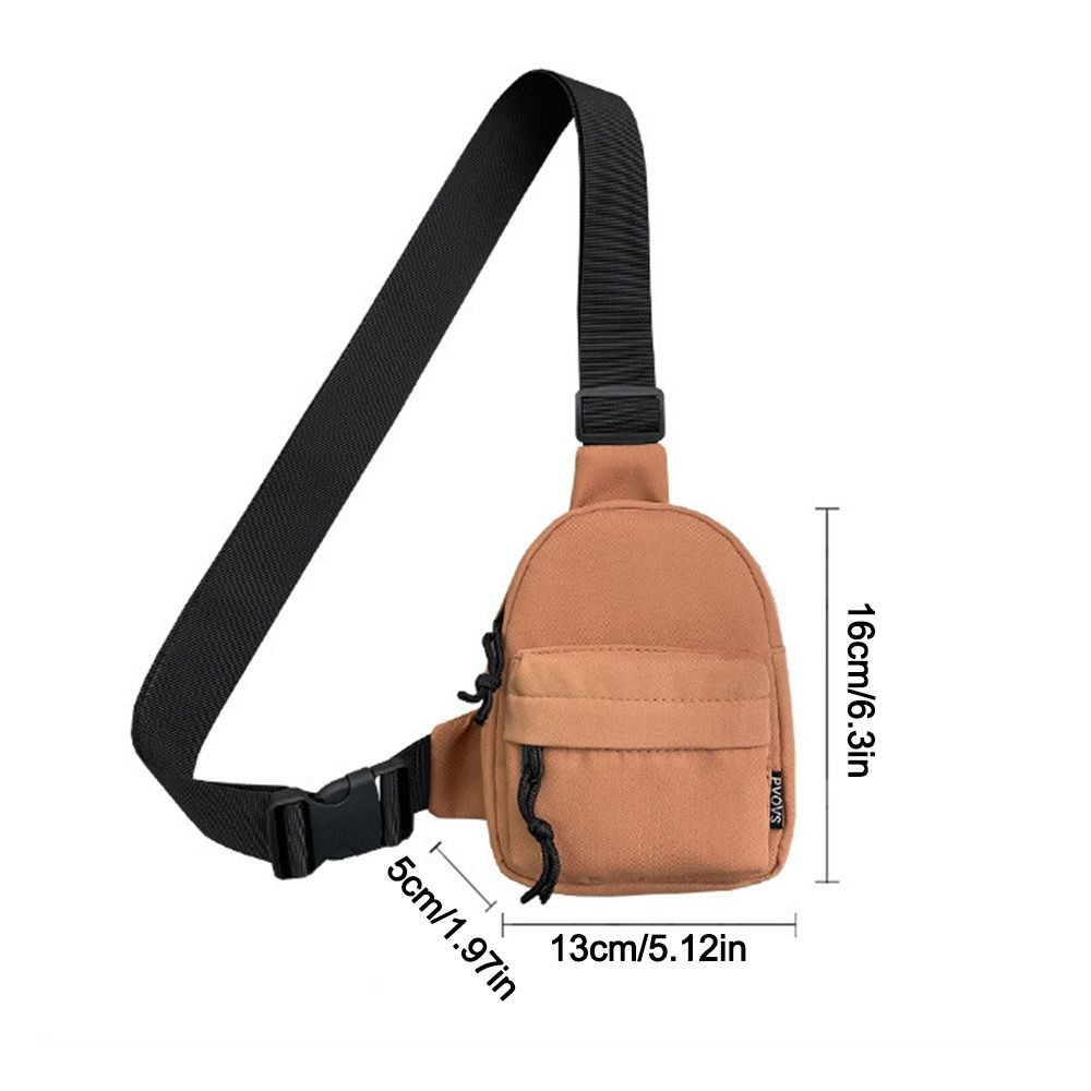 Túi đeo chéo điện thoại HOBBYIN, Túi đeo ngực Nylon có dây đeo có thể điều chỉnh, Túi dây kéo nhẹ thông thường Ví du lịch