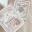 Hộp lưu trữ sắt CHEESELY, Hộp đựng kẹo hình gấu hoạt hình hình hình chữ nhật, Băng dán dung tích lớn dễ thương Văn phòng phẩm Đồ dùng văn phòng Kpop Photocards