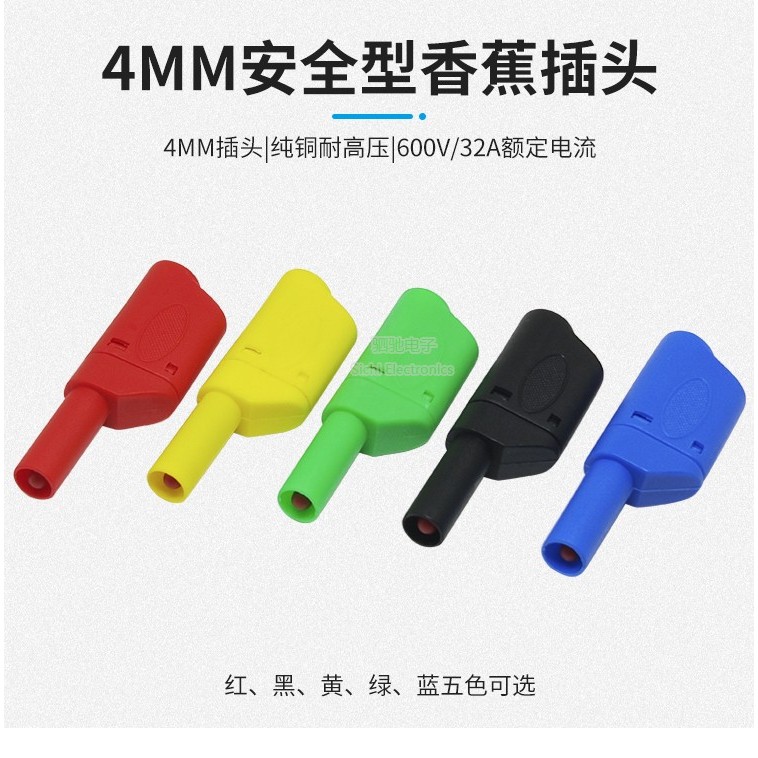 32A Dòng Cao 4mm Loại Bao Cao Cấp Chuối Cắm Loại Lắp Ráp Xếp Chồng Có Thể Tái Tạo Cắm Đầu Kiểm Tra Hàn