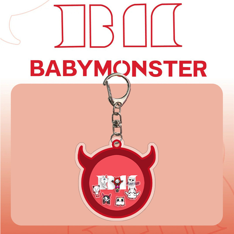 BM Lắc Ánh Sáng Dính MONSTER Acrylic Móc Khóa Kỷ Niệm 1 Năm Phụ Kiện Vòng Chìa Khóa RAMI AHYEON RORA ASA RUKA Móc Khóa Trong Suốt Treo Dây Xích Idol YM