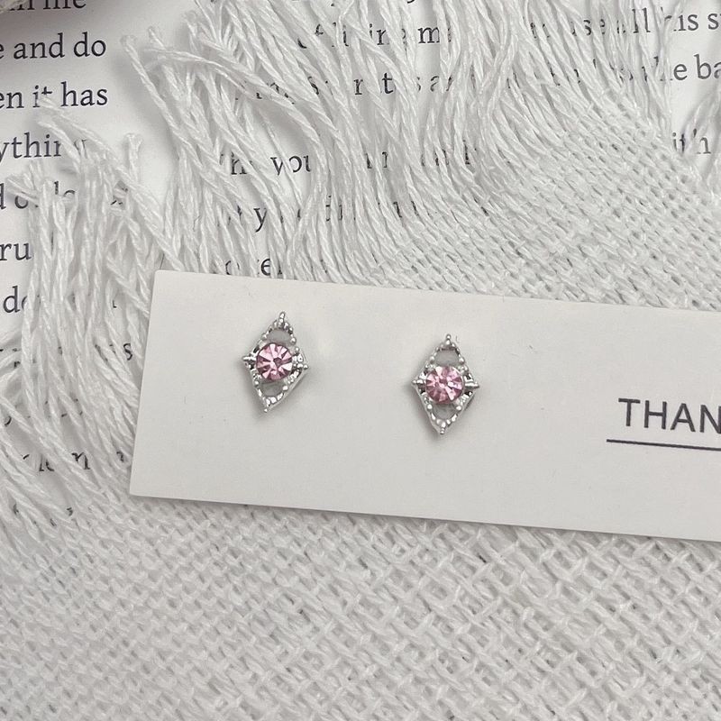 Meow Heart Diamond Pink Diamond Kẹp tai cười từ tính
