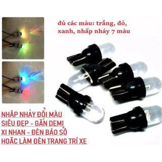 Đèn led Demi xinhan chân T10 nháy 7 màu