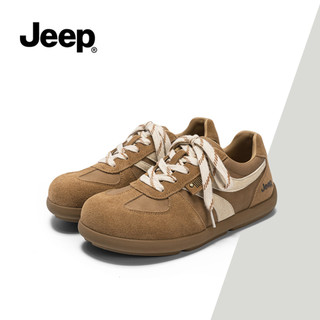 Giày thể thao nâng cao nền tảng mới của Jeep dành cho nữ mùa xuân - Da vàng đa năng, Giày trượt ván thời trang thông thường