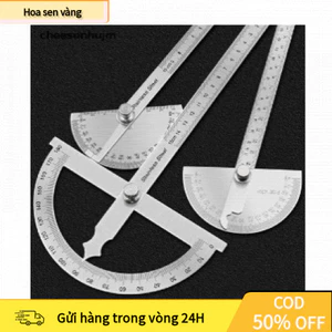 【24H】 Dụng Cụ Đo Góc 180 Độ Thép Không Gỉ Chống Gỉ Sét Dành Cho Nghề Mộc Cơ Khí