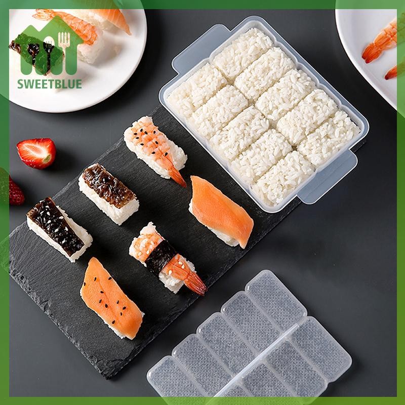 SWEET 5 / 10 Lưới Cơm Bóng Khuôn Sushi Chống Dính Áp Lực Hộp Bảo Quản Dụng Cụ Ăn Trưa DIY Nhà Bếp Rõ Ràng Onigiri Khuôn n