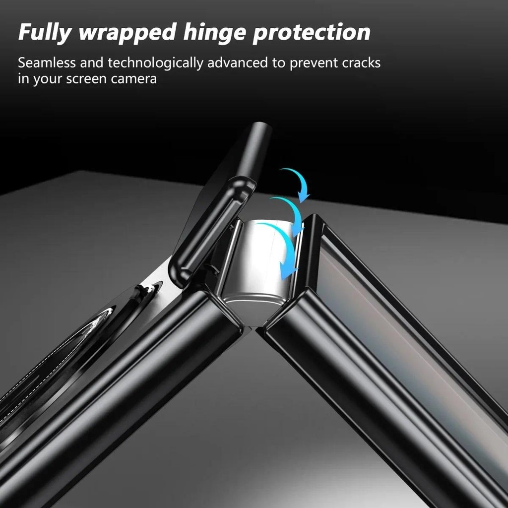 360 Xoay Vòng Giá Đỡ Bản Lề Bảo Vệ Ốp Lưng Điện Thoại Samsung Galaxy Z Flip 7 6 5 4 3 Flip7 Có Vỏ Phim Cường Lực