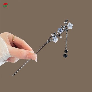 Đầu giả tóc dài thẳng cho nữ với kim loại chân, hoa trang trí và tua rua