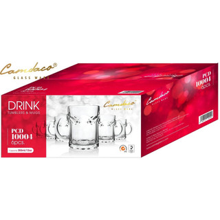 Bộ 12 Ly Cốc Thủy Tinh 332 Uống Bia Có Quai 355ML – PCD10004 Trường An VN