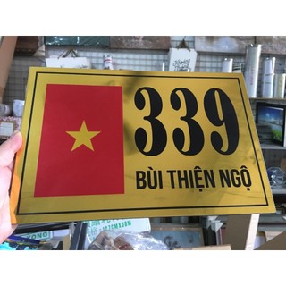 Bảng công ty, Bảng số nhà, hộ kinh doanh, biển chức năng in UV trên alu gương inox trắng, alu gương vàng-giao hỏa tốc