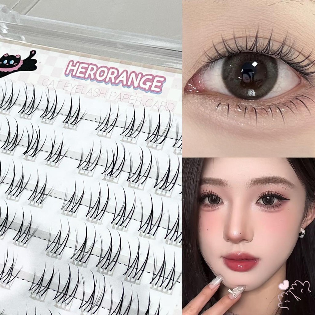 IOIIK 3/6/10 hàng--lông mi giả Nối dài lông mi liền mạch dày đặc 3D DIY Wispy Fluffy Lash Extension cho công việc Sinh nhật tiệc và du lịch
