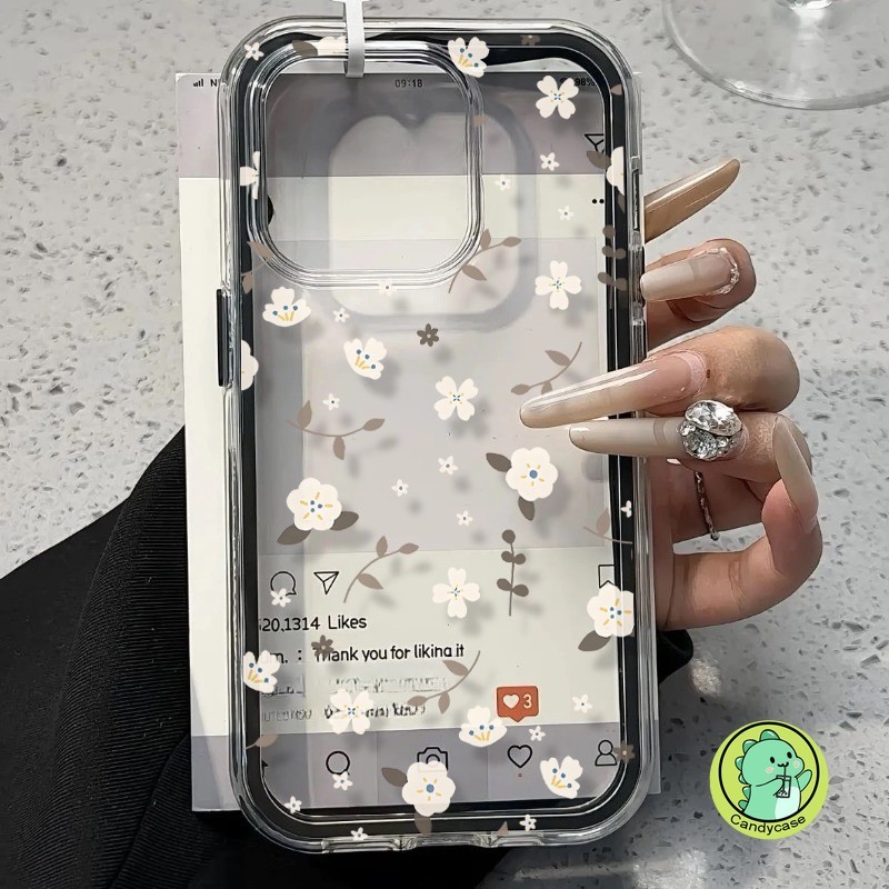 Ốp Điện Thoại 2 Trong 1 Cho iQOO Z10 Z9X Z9 Turbo Pro Plus Z8 Z8X Z7 Z7X Z7i Z6 Lite Z5 Z3 U3X U1X 5G 4G Vỏ Sang Trọng Dễ Thương Hoa Thanh Lịch Trong Suốt Chống Rơi Vỏ Mềm
