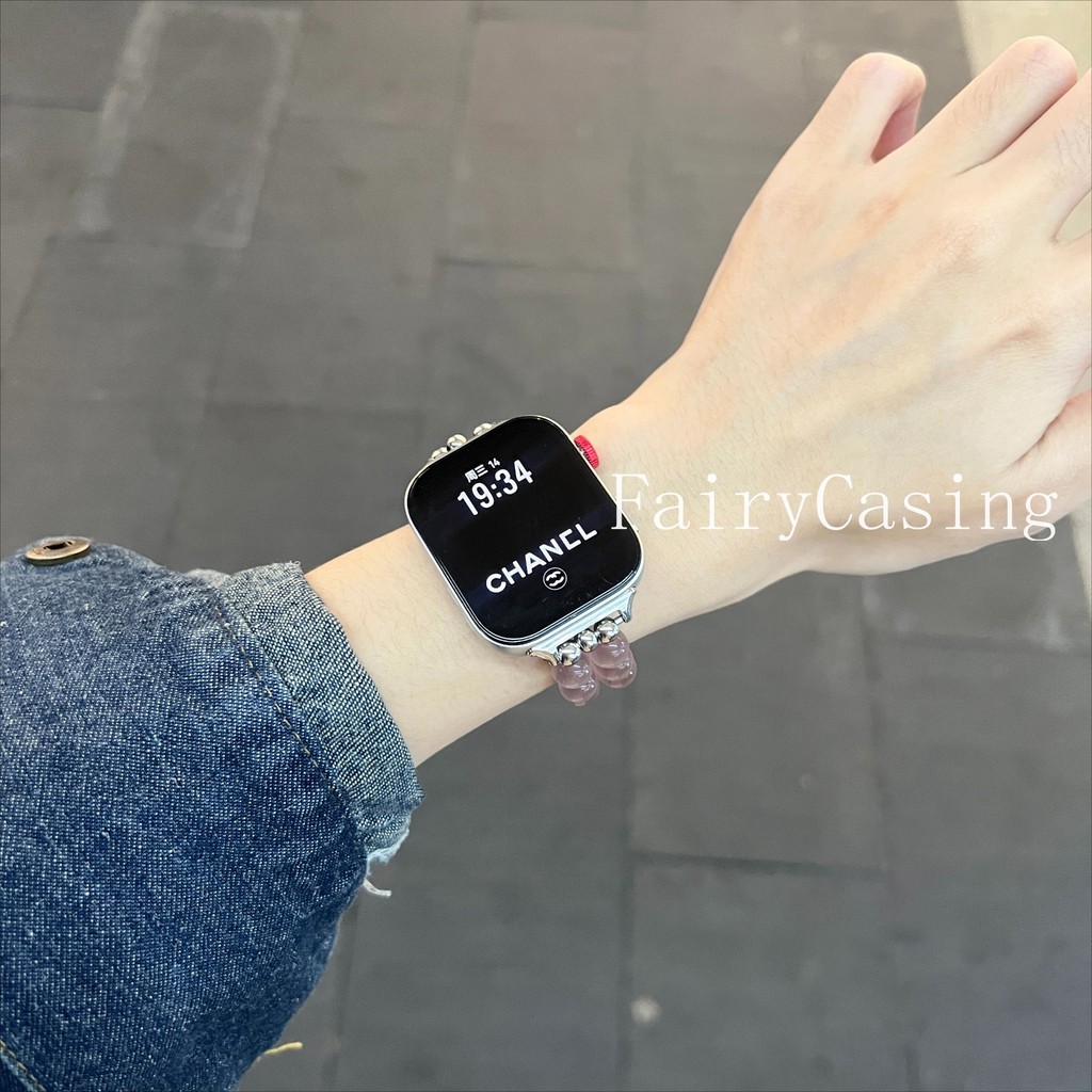 Dây đeo hạt hai hàng cho Huawei Band 8 9 10 11 Pro Fit 4 3 4pro 2 Honor 9 7 6 Vòng đeo tay đàn hồi thay thế