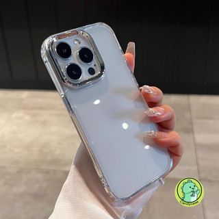 Vỏ Khung Mạ Cho iPhone 17 Air 16E 16 15 14 Plus 13 12 11 Pro Max XR XS Max X 8 7 6 6s Plus SE3 SE2 2022 2020 Vỏ Sang Trọng Dễ Thương Đơn Giản Bảo Vệ Camera Vỏ Điện Thoại Mềm