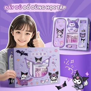 Văn Phòng Phẩm Màu Tím Dễ Thương - Set Đồ Dùng Học Tập Cao Cấp, Đầy Đủ Dụng Cụ, Phù Hợp Cho Học Sinh