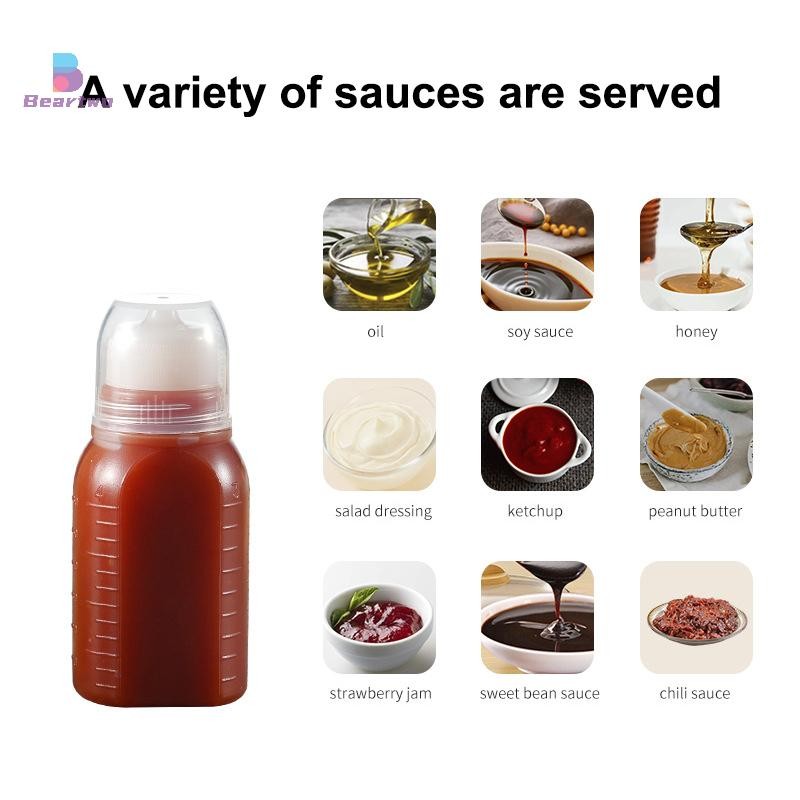 < beartwo > 30 / 60 / 100ml Bóp Chai Nước Sốt Mật Ong Mù tạt Salad Trang Điểm Nước Sốt Bento Hộp Đựng Nhà Bếp Đẹp