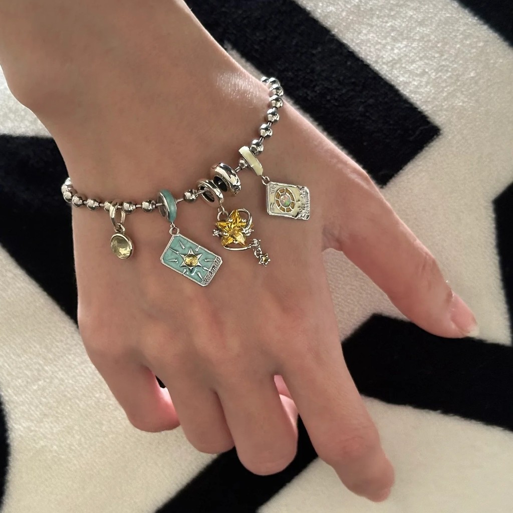 Bộ Vòng Cổ và Choker Nữ Phong Cách Vintage Xanh - Thiết Kế Mặt Trời, Mặt Trăng và Sao