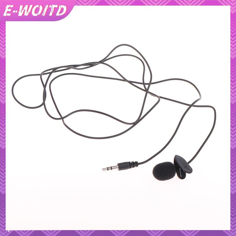 E-WOITD 3.5mm Studio Speech Mic Micro Clip cho PC Desktop Notebook 1.5M HNVN