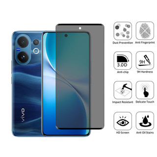 1-2 Chiếc Vivo V60 Kính Cường Lực Chống Gián Điệp Chất Lượng Cao Bảo Vệ Màn Hình Riêng Tư Cho Vivo V50 V40 V30e V30 Lite V29 V27 Pro 4G 5G Kính Chống Va Đập Bảo Vệ Phim Chống peeping