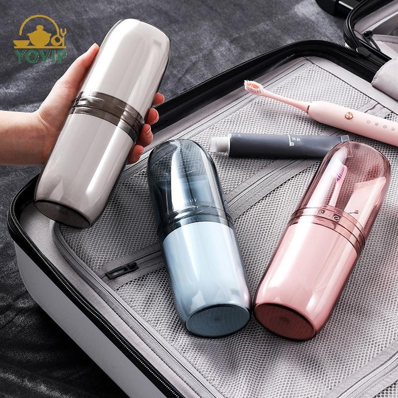 YOVIP 2 / 4 Cốc Bàn Chải Đánh Răng Hộp Bảo Quản Cốc Nước súc Miệng Di Động Hộp Bảo Quản Kem Đánh Răng Đồ Dùng Vệ Sinh Du Lịch Cốc Bàn Chải Đánh Răng Di Động VN