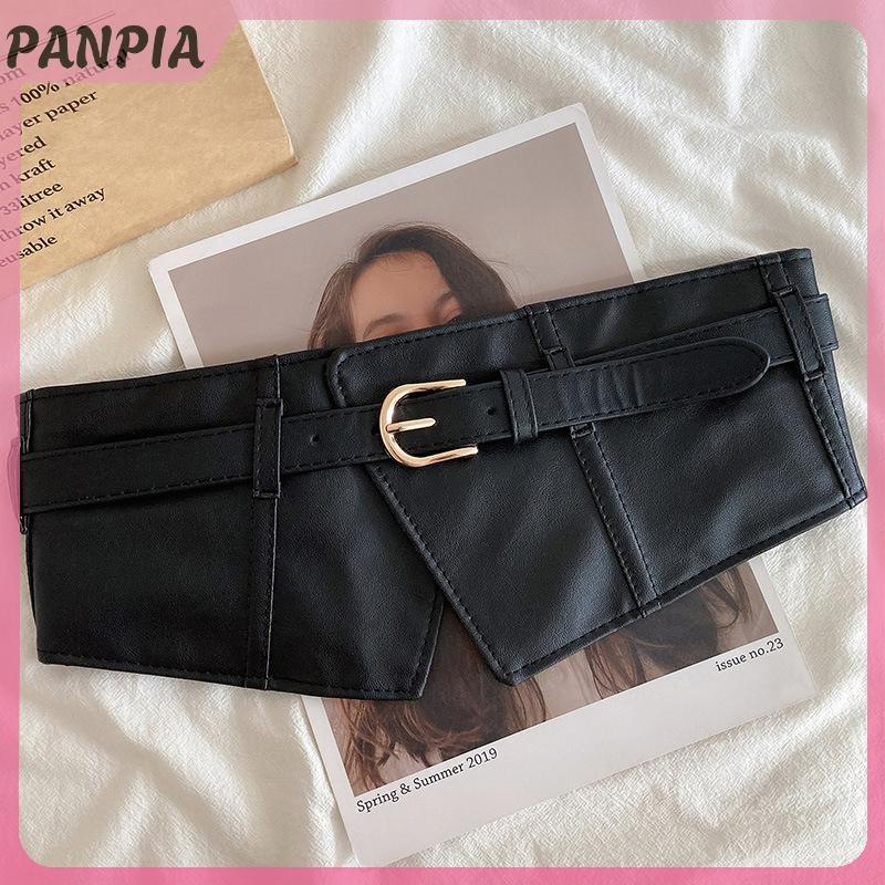 PNPIA- Da Có Thể Tháo Rời Thắt Lưng Thời Trang Pin Khóa Rộng Thắt Lưng Vintage Áo Khoác Đầm Dây Dành Cho Nữ