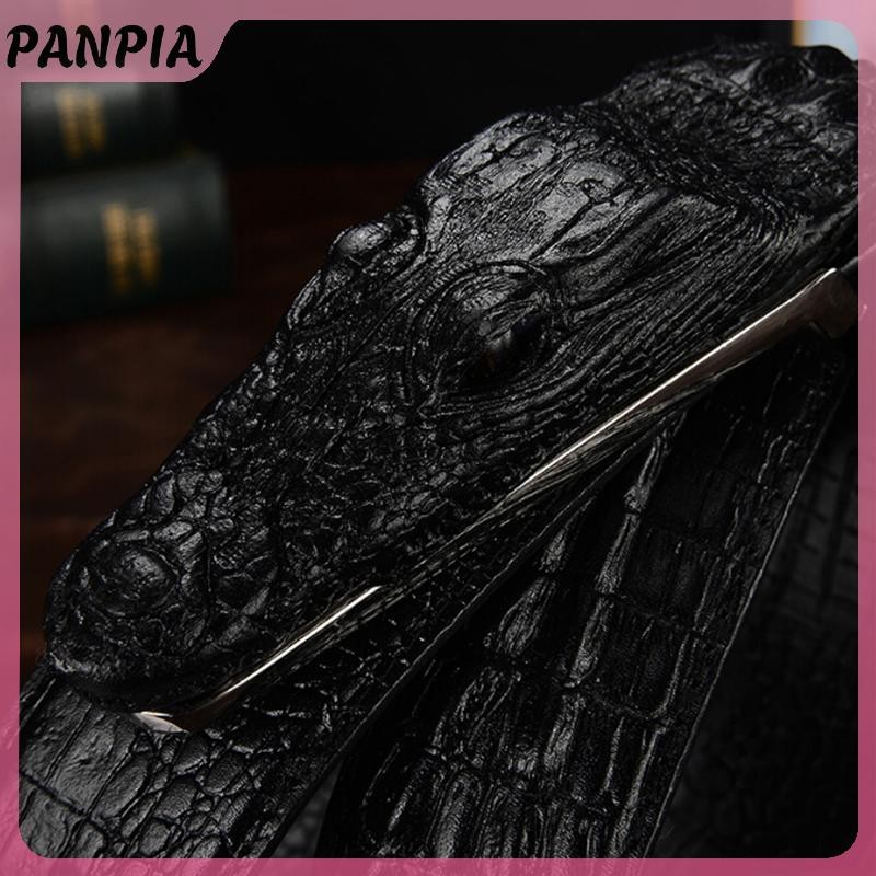 PANPIA-Crocodile Họa Tiết Nam Da Dây Đeo Thắt Lưng Thời Trang Trung Niên Công Sở Thường Ngày