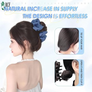 Tousled Updo Hairpieces với Kẹp Updo Phần Mở Rộng Tóc Mũ Đa Năng Phụ Kiện Tóc Mũ Đội Đầu