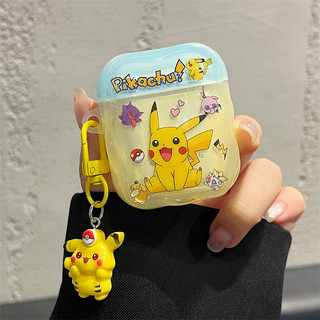 Ống hút rơm Pikachu cho AirPods 1 / 2 3 Pro Pro Pro2 Airpods4 Vỏ tai nghe Vỏ bảo vệ Bluetooth không dây AirPods Pro 3 4 Vỏ bảo vệ tai nghe