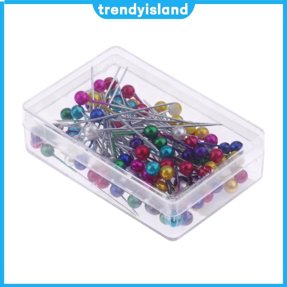 【Hot】100pcs 1.57In Tròn Pearl Pin Thép không gỉ định vị Pin cho các ...
