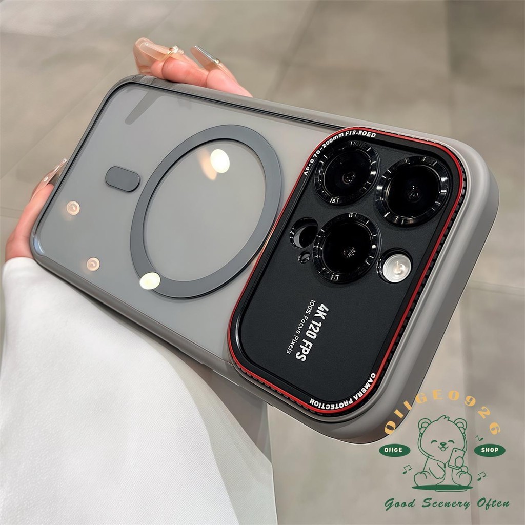 Ốp điện thoại từ tính mờ trong suốt iphone16 Pro Max 15 14 vỏ cho vỏ iPhone vỏ mềm silicon TPU Acrylic chống sốc