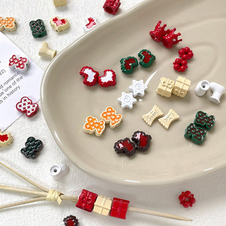 Dopamine Giáng Sinh Series Đầy Màu Sắc Tình Yêu Hộp Quà Tặng Hạt Miếng Đệm Hạt diy Handmade Vòng Tay Vòng Cổ Đính Hạt Phụ Kiện