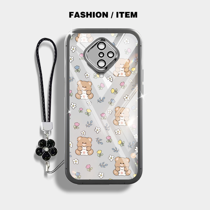 Ốp Điện Thoại YBD INS Style Cho Vivo S1 Pro 1920 Vỏ Họa Tiết Gấu Nhỏ Được Trang Bị Bảo Vệ Ống Kính