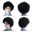 DELMER Afro Tóc Giả, Jumbo Big Kinkly Xoăn Tóc Giả, Sợi Nhiệt Độ Cao Rock Ngộ nghĩnh Đảng 70 Tổng Hợp Tóc Giả Cho Nam Da Đen